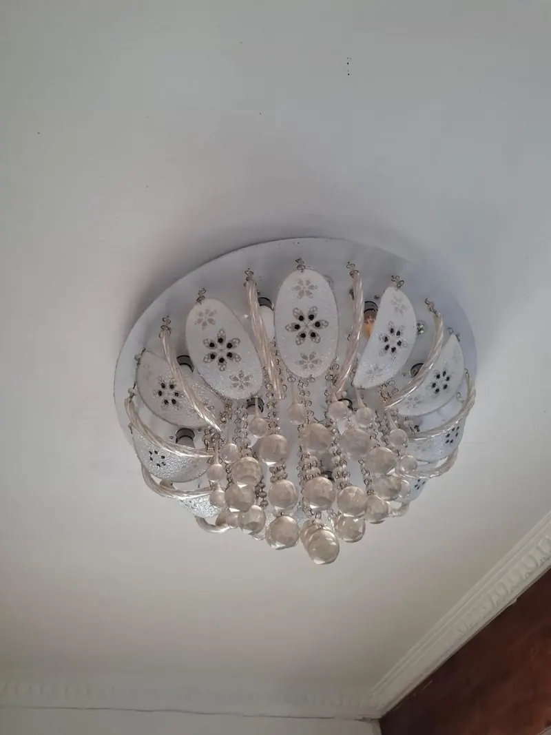 Lámpara de techo de cristal