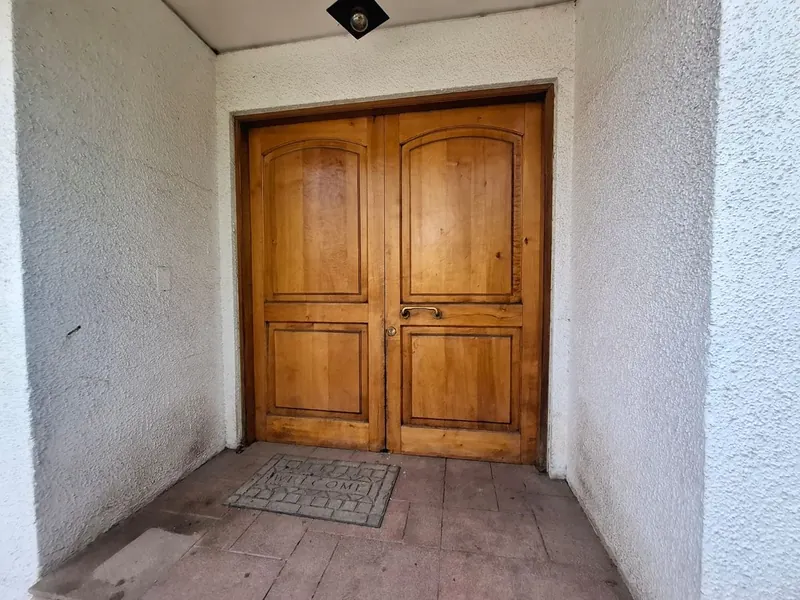 Puerta doble de madera maciza