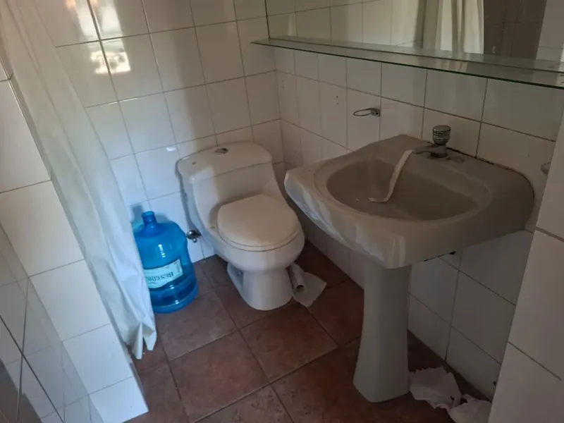 WC y lavamanos de pedestal